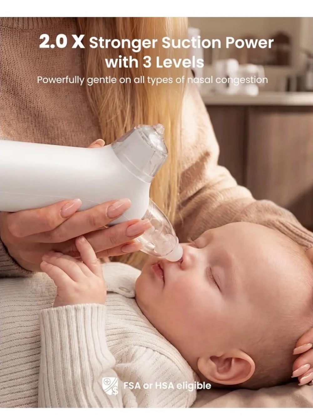 NWT - GROWNSY 3-in-1 Nasal Aspirator for Kids - White